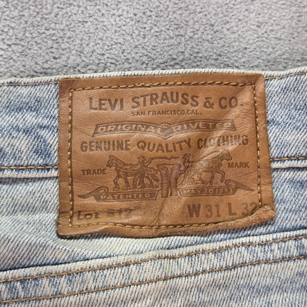 Levis Jeans Mens Selvedge Light Wash Blue Slim Tapered Honeycomb Fits 30x30 - Picture 15 of 16